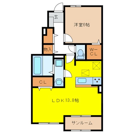 ジェルメ　アール　A・Bの物件間取画像